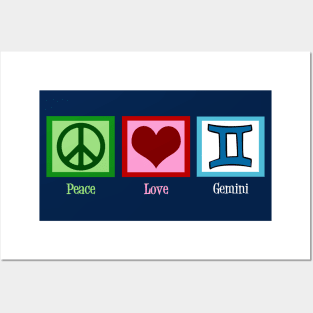 Peace Love Gemini Posters and Art